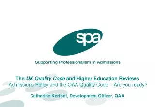 UK Quality Code Chapter B2 : Recruitment, selection and admission to higher education