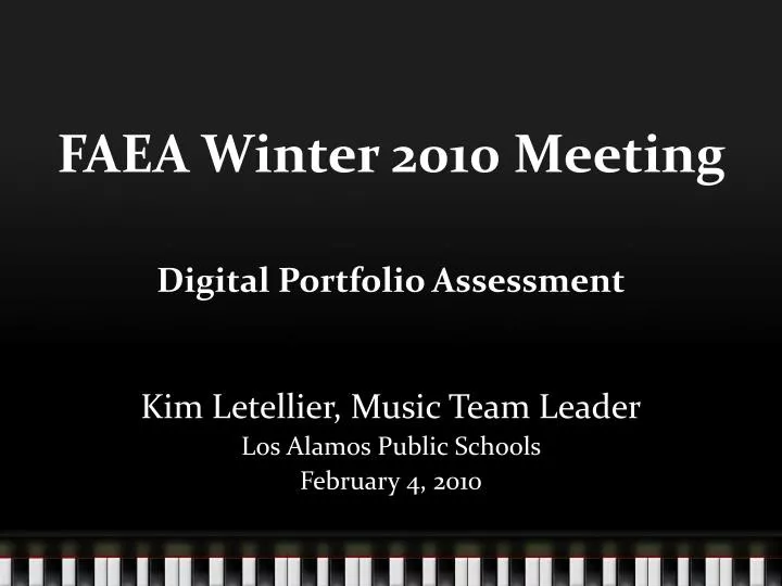 faea winter 2010 meeting digital portfolio assessment