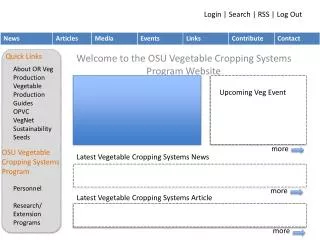 Welcome to the OSU Vegetable Cropping Systems Program Website