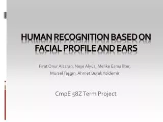 Human Recognition Based On Facial Profile and ears