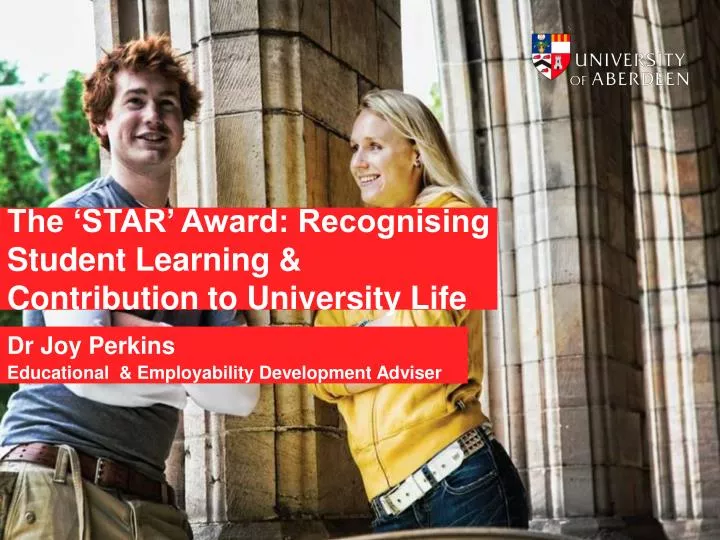the star award recognising student learning contribution to university life
