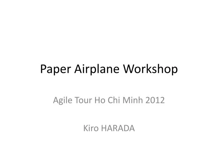 paper airplane workshop