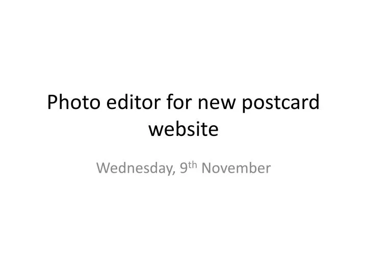 photo editor for new postcard website