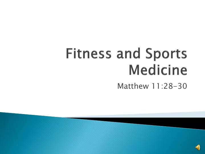 fitness and sports medicine