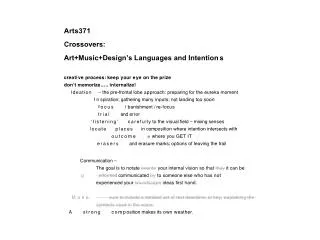 ELEMENTS OF [3 - D] DESIGN Form, Line, Plane, Volume, Mass, Space, Texture, Light, Color, Time