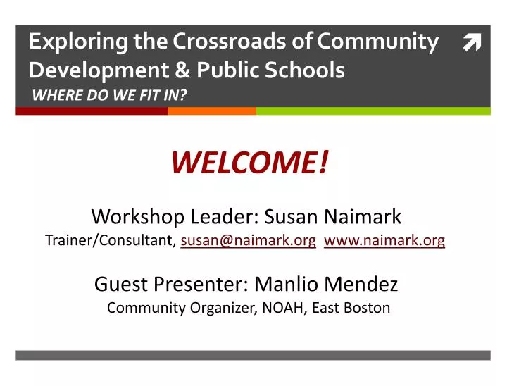 exploring the crossroads of community development public schools