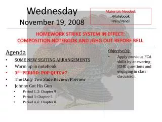 Wednesday November 19, 2008