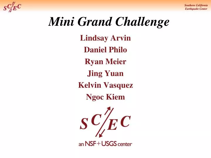 mini grand challenge