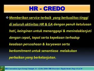 hr credo