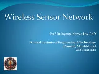 Prof Dr Joyanta Kumar Roy, PhD