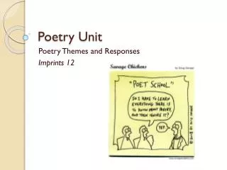 Poetry Unit