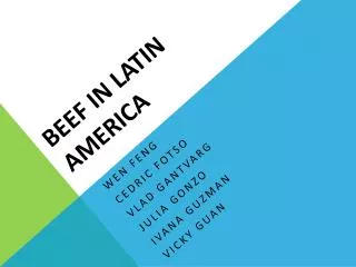 Beef in Latin America