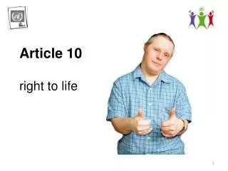 Article 10 r ight to life