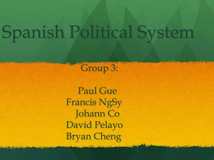 spanish political system