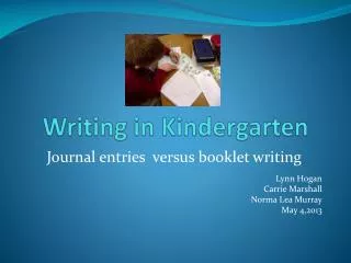 Writing in Kindergarten