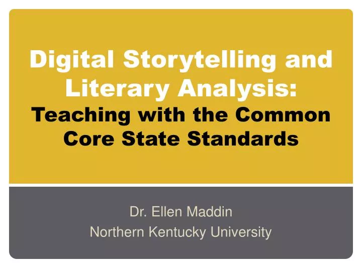 digital storytelling and literary analysis teaching with the common core state standards