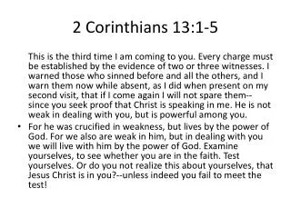 2 Corinthians 13:1-5