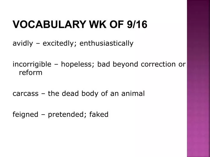 vocabulary wk of 9 16