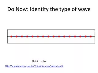 Do Now: Identify the type of wave
