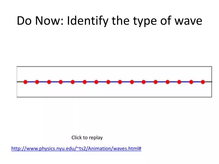 do now identify the type of wave
