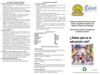 sabes qu es la educaci n v ial