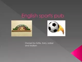 English sports pub