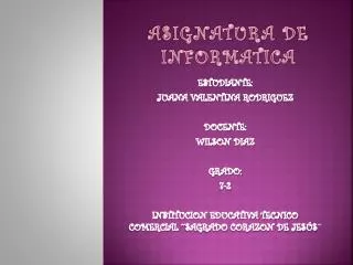 asignatura de informatica