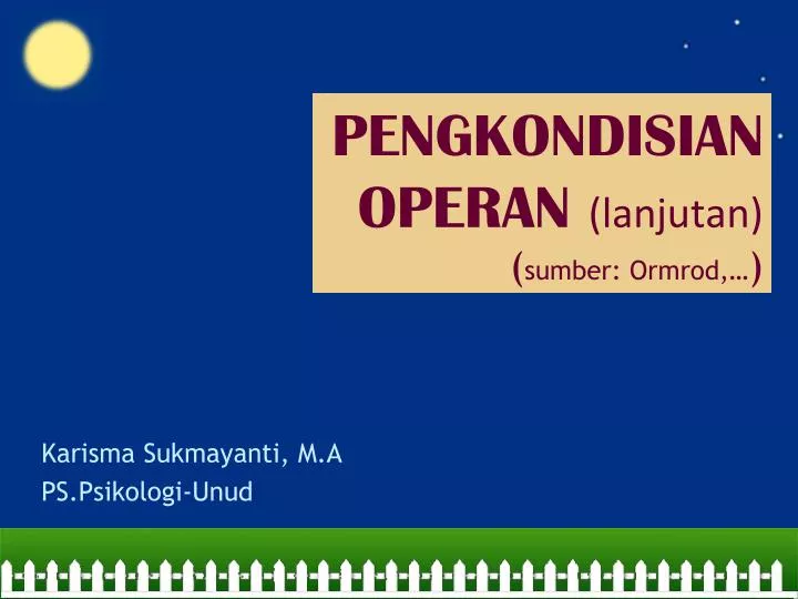 pengkondisian operan lanjutan sumber ormrod