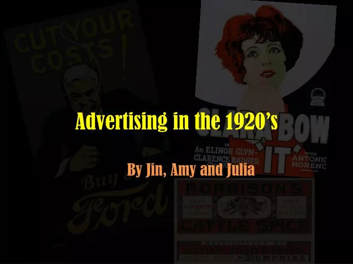 advertising in the 1920 s