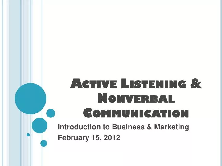 active listening nonverbal communication