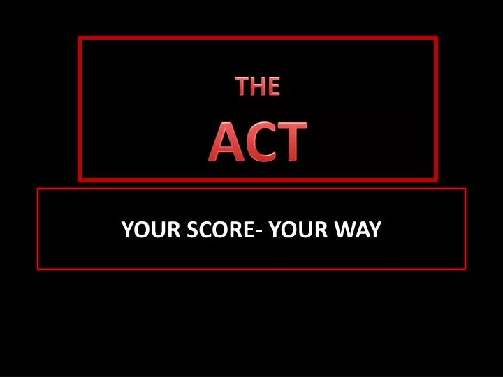 your score your way