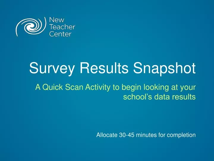 survey results snapshot
