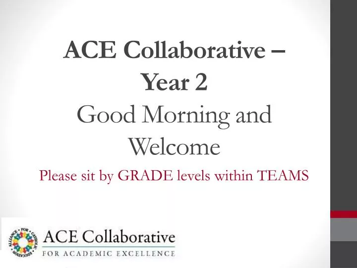 ace collaborative year 2 good morning and welcome