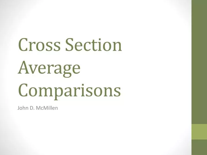 cross section average comparisons