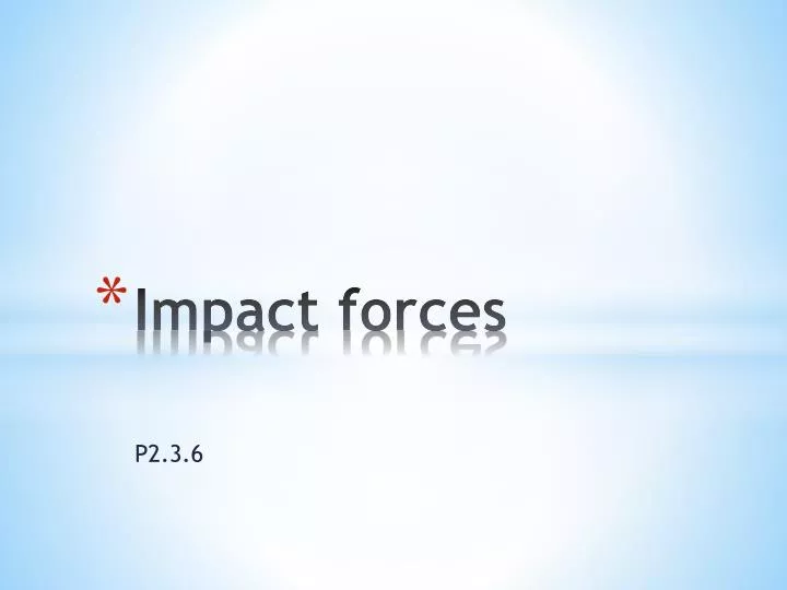 impact forces