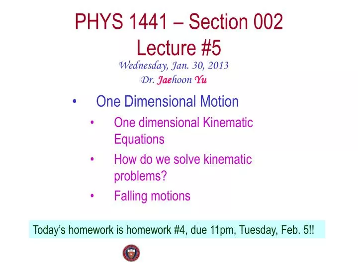 phys 1441 section 002 lecture 5