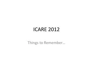icare 2012