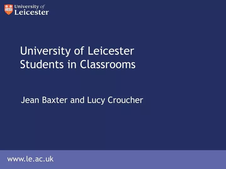 university of leicester students in classrooms