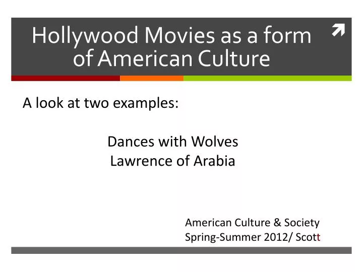 hollywood movies as a form of american culture