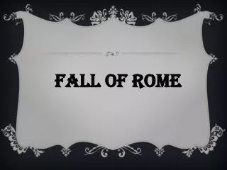 Fall of Rome