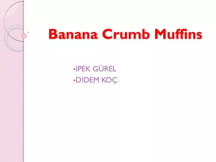 banana crumb muffins