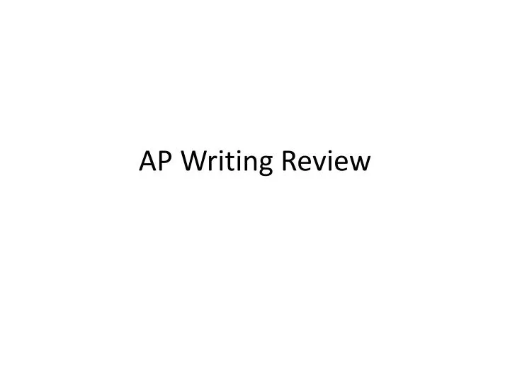 ap writing review