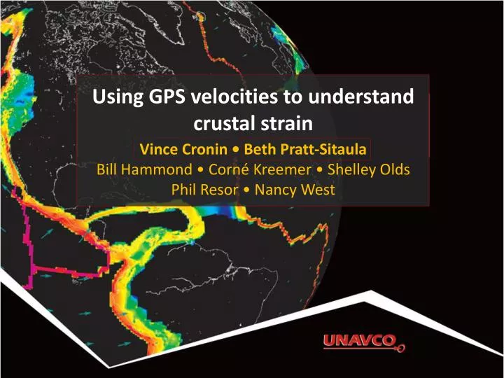 using gps velocities to understand crustal strain