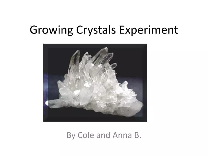 growing crystals experiment