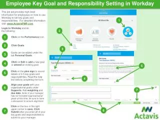 Employee Key Goal and Responsibility Setting in Workday