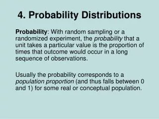 4. Probability Distributions