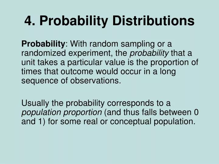 4 probability distributions