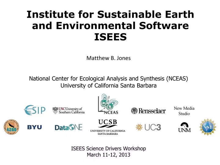 institute for sustainable earth and environmental software isees