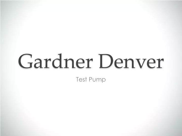 gardner denver