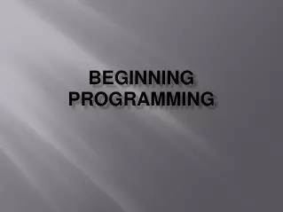 beginning Programming